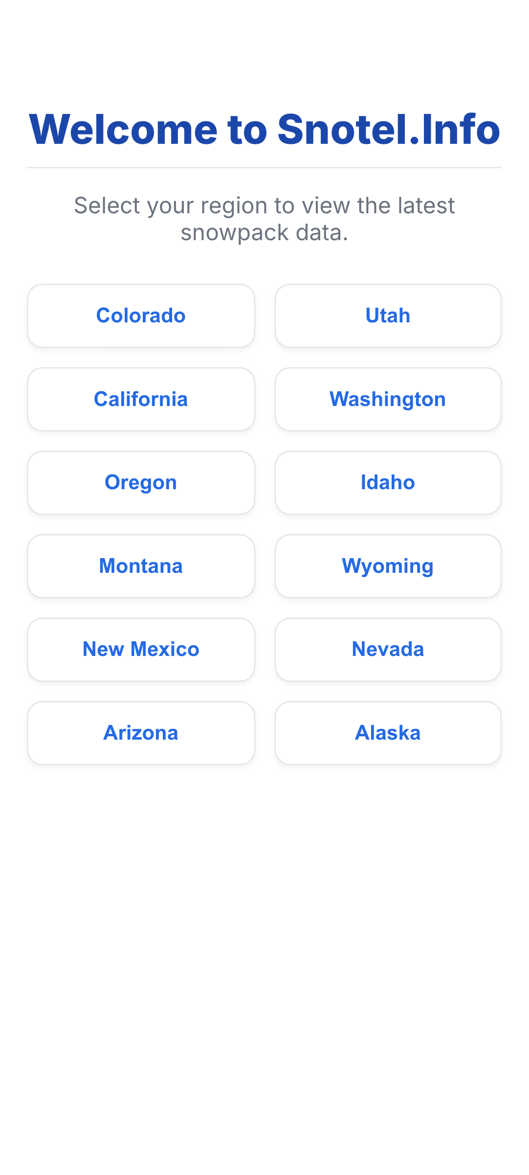 Snotel.Info mobile screenshot